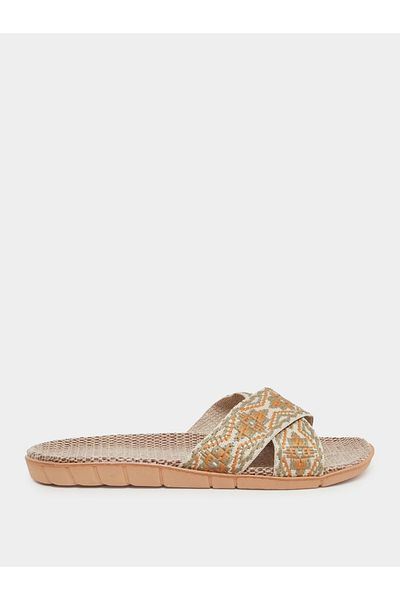 Take Two By Styli Cross Strap Vamp Flat Sandals