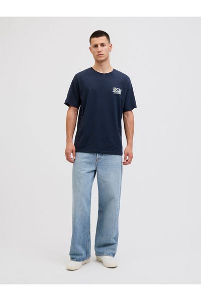 Jack & Jones JJGeplas Logo Print Crew Neck T-Shirt