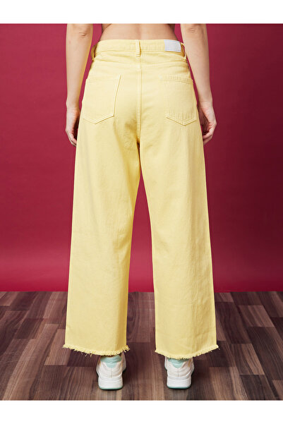 Globus By Styli Wide Leg Mid-Rise Pure Cotton Jeans