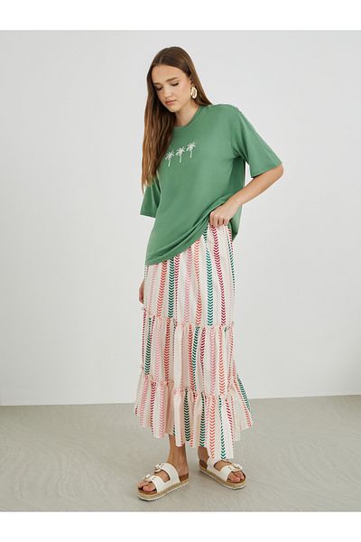 Styli Embroidered Round Neck T-Shirt