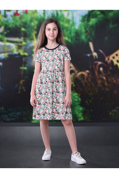 Victor and Jane By Styli Pack of 2 - All-Over Printed Short Sleeve A-Line Dress