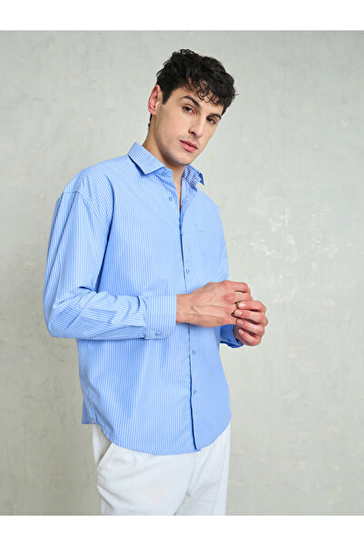 Mascln Sassafras By Styli Men Striped Long Sleeve Relaxed Fit Shirt