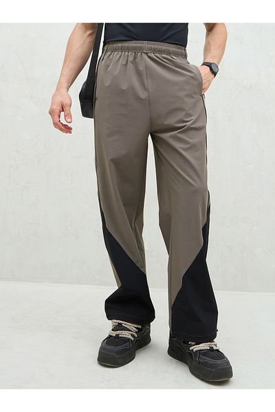 Mascln Sassafras By Styli Color Block Baggy Parachute Pants