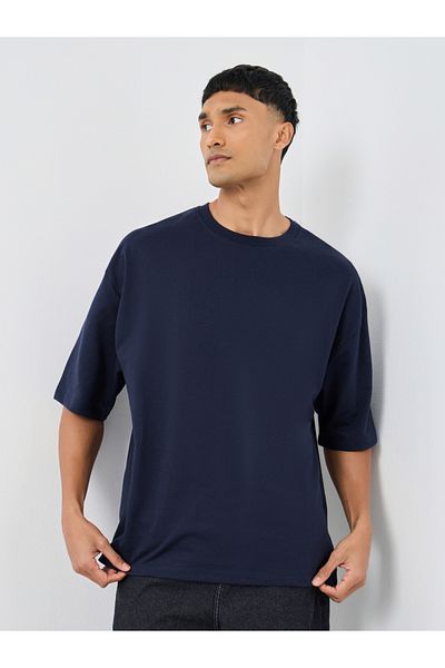 Styli Pack of 2 - Cotton Terry Boxy Crew Neck T-Shirt