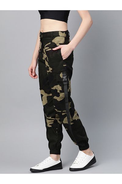 STREET 9 By Styli Camouflage Print Regular Fit Cargo Pants