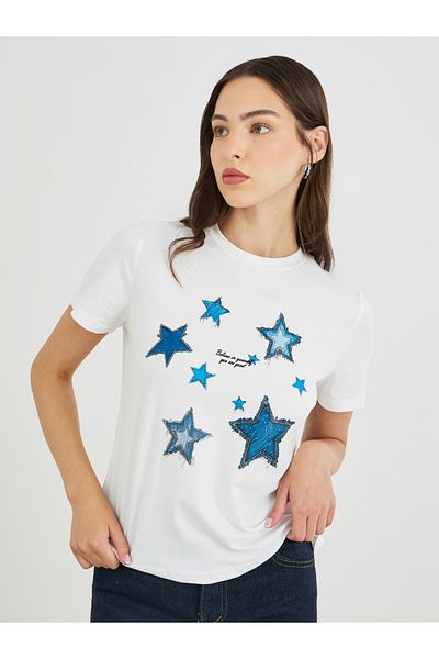Styli Graphic Print Short Sleeve T-Shirt