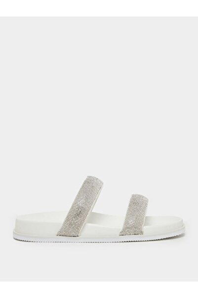 Styli Embellished Glitter Slip on Sandals