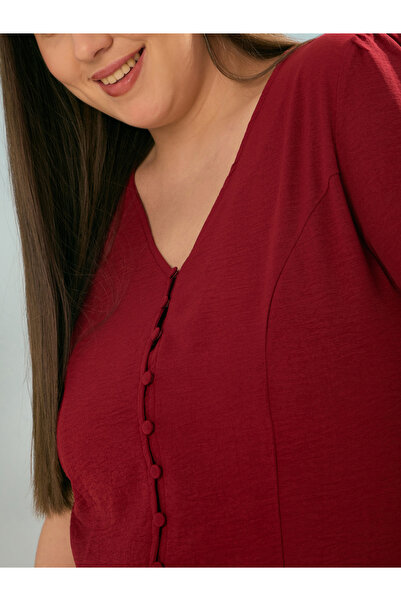 Sassafras By Styli Plus Maroon Solid Top and Trousers Co-Ords