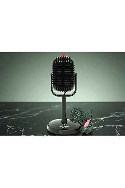 Kuzey Tacı Siyah Karaoke Mikrofon Eğlenceli Tasarım Vip