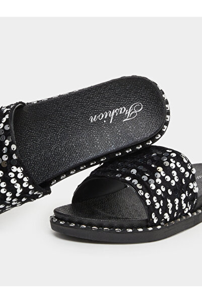 Take Two By Styli Embellished Sequins Flat Sandals