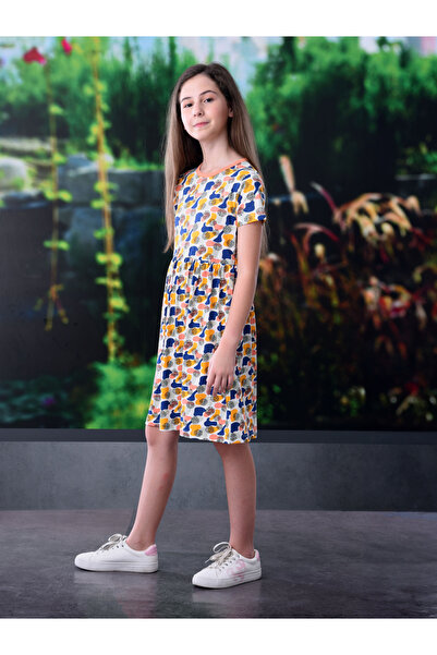 Victor and Jane By Styli Pack of 2 - All-Over Printed Short Sleeve A-Line Dress