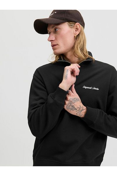 Jack & Jones Embroidered Detail High Neck Sweatshirt