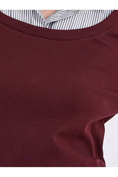 Styli Layered Look Striped Shirt