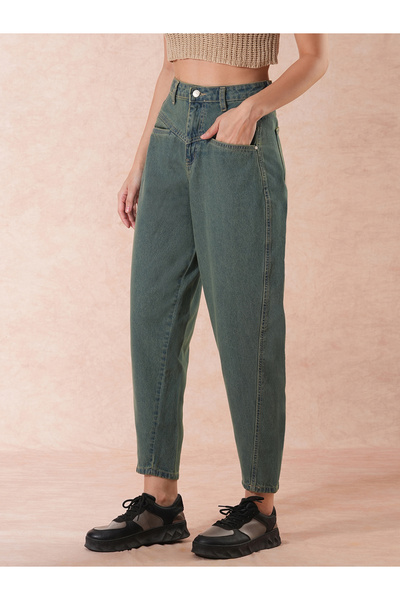 Globus By Styli High-Rise Barrel Fit Ankle Length Jeans