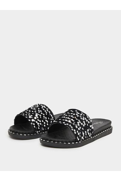 Take Two By Styli Embellished Sequins Flat Sandals
