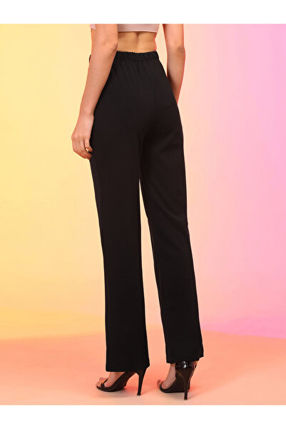 Globus By Styli Stretchable High-Rise Bootcut Trousers