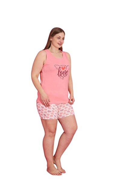Emir Store Women's Pajama Set with Thick Straps and Shorts