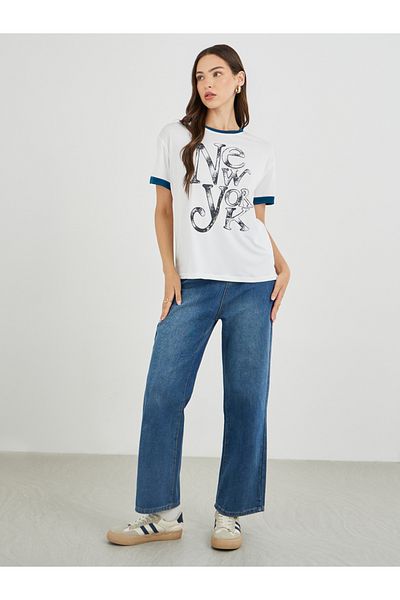 Styli Slogan Printed Oversize T-Shirt