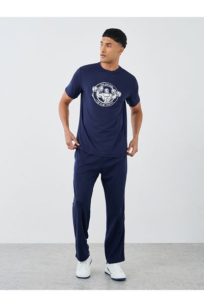 Styli Graphic Print Round Neck Regular Fit T-Shirt