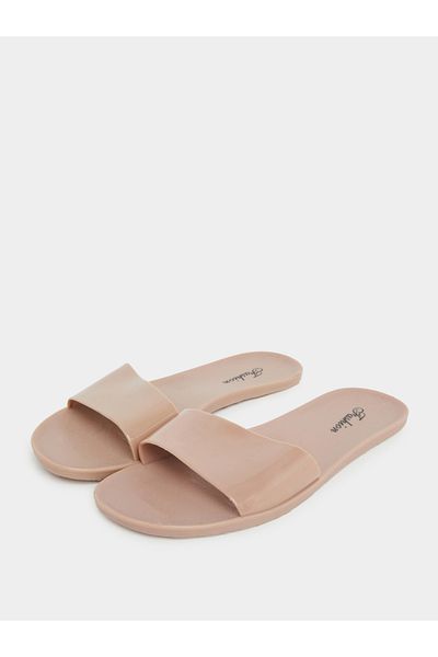 Take Two By Styli Beige Jelly Slides