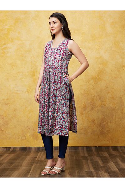 Globus By Styli Printed Sleeveless A-Line Kurta