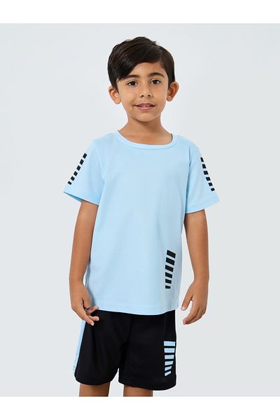 Styli Striped Print T-Shirt and Shorts Set