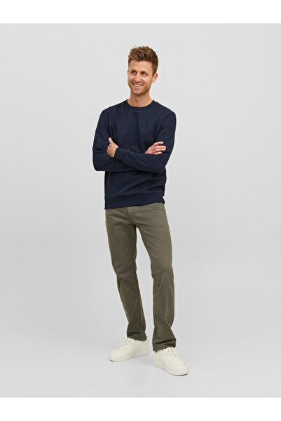 Produkt By Styli Navy Blue Basic Crew Neck Sweatshirt