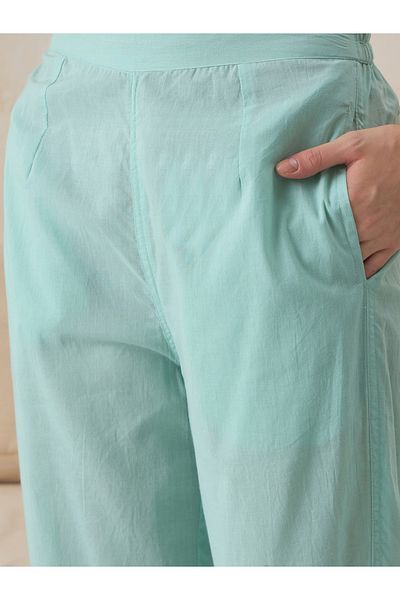 Sanskrutihomes By Styli Printed Pure Cotton V-Neck Top and Pants Co-Ords