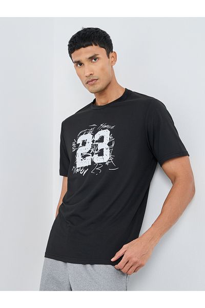 Styli Graphic Print Round Neck Regular Fit T-Shirt