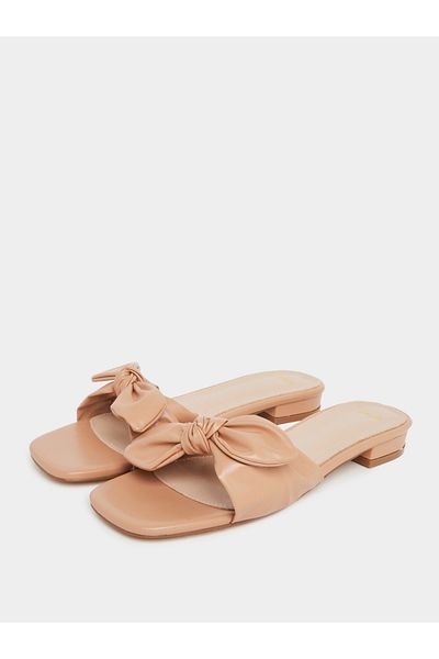 Styli Bow Accent Flat Sandals