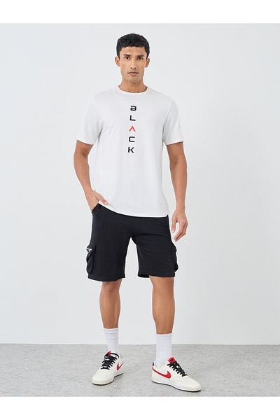 Styli Slogan Printed Round Neck Regular Fit T-Shirt