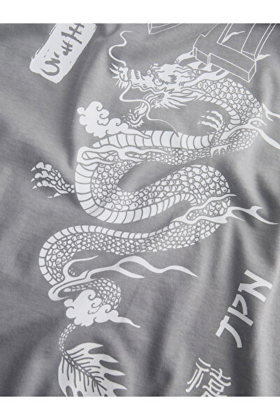 Jack & Jones JJMiko Dragon Print Crew Neck T-Shirt