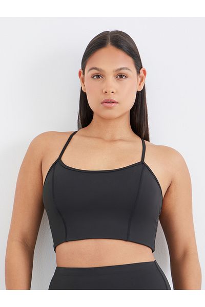 Styli Stitch Detail Racerback Effect Sports Bra and Leggings Set