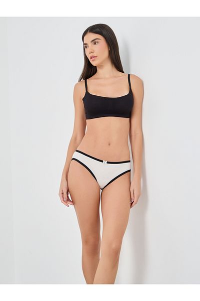 Styli Pack of 4 - Solid Bikini Briefs with Contrast Trim