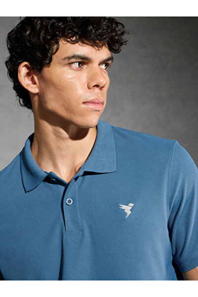 Technosport By Styli Solid Slim Fit Pique Polo