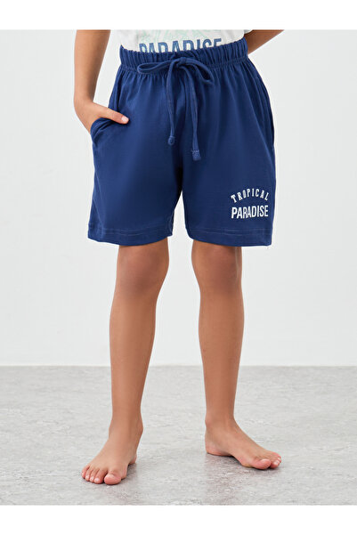 Styli Boys Slogan Print Short Sleeve T-Shirt and Shorts Set