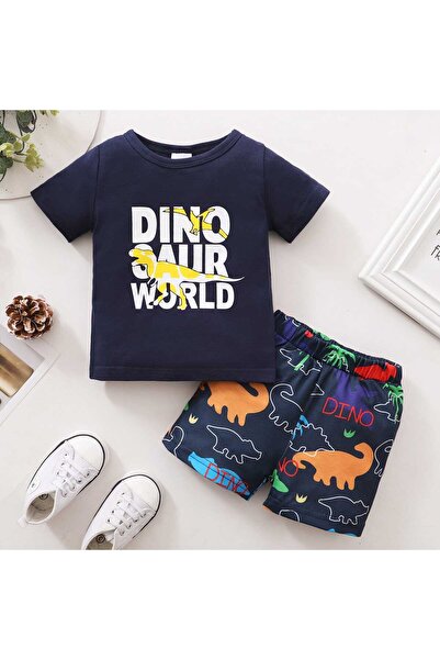 UniqueStore.ro Set tricou și pantaloni Lumea Dinosaurilor