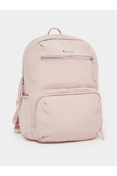 Styli Women Pink Front Zipped Backpack