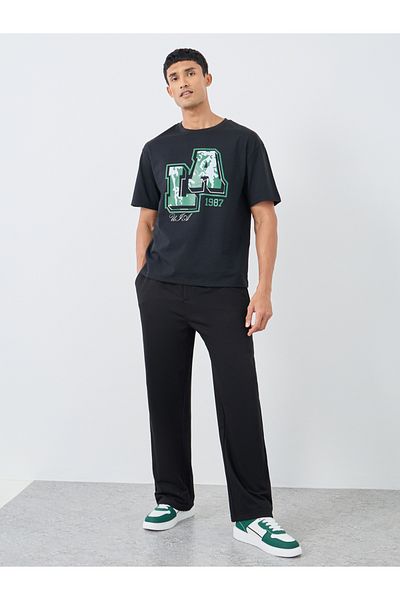Styli LA Graphic Print Crew Neck Oversized T-Shirt