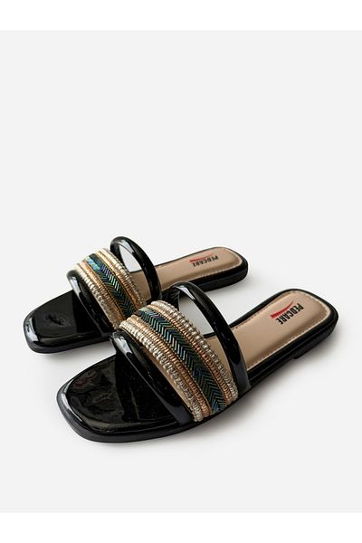 Pedcare By Styli Embellished Slip-On Flat Sandals