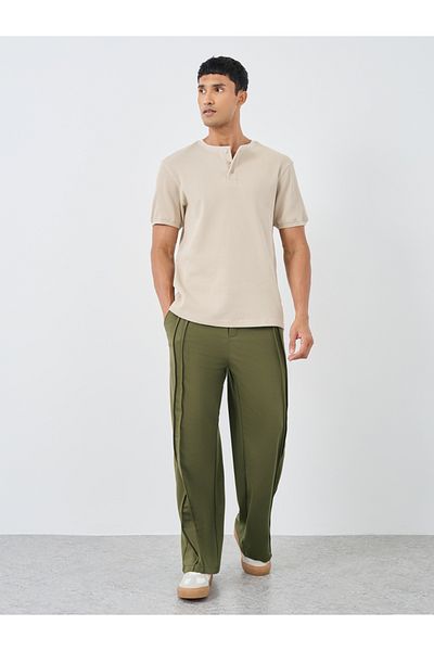 Styli Relaxed Fit Pintuck Joggers with Drawcord