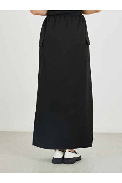 Styli Cargo Maxi Skirt with Toggle String