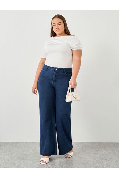 Styli Plus High Rise Loose Fit Jeans