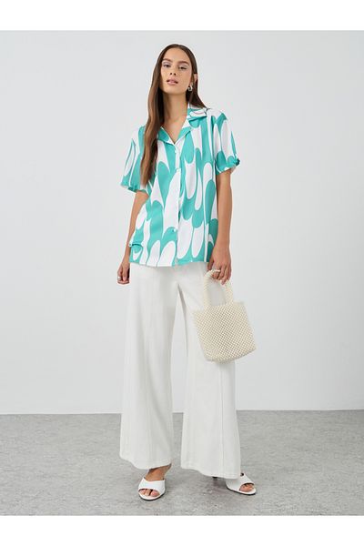 Styli Printed Short Sleeve Regular Fit Shirt