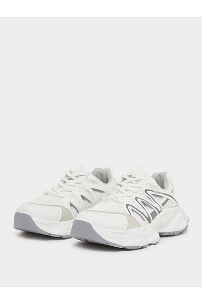 Styli Quilted Side Lace Up Sneakers