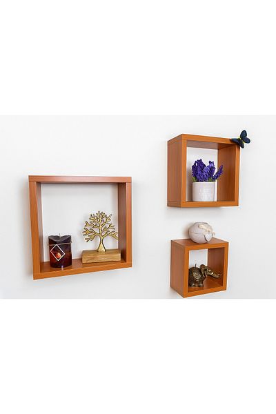OEM Set of three wall shelf cubes Cubico Cherry Model CUB 11003