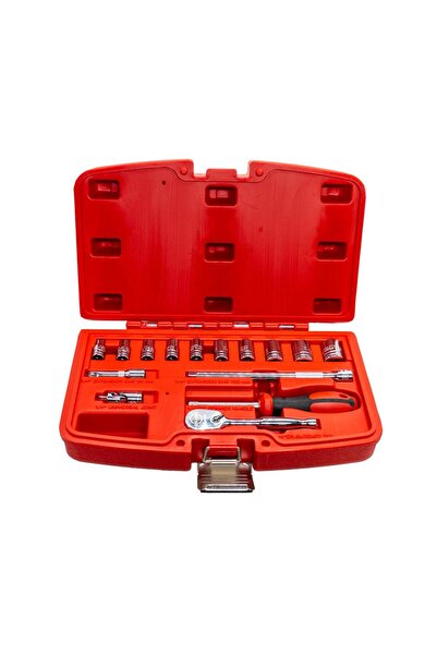 CETA FORM C00A-15Pbt 12 Corner Sae (Inch) Socket Set 1/4” - 15 Pieces