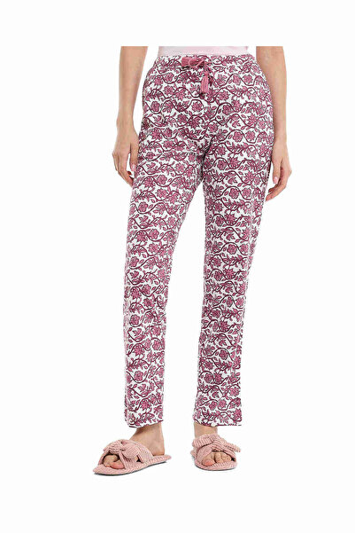 R&B بنطلون صالة منقوش مع خصر برباط