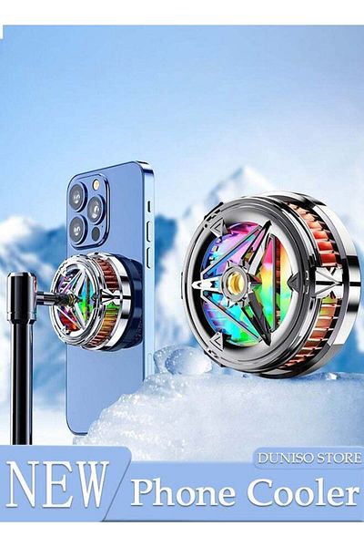 fun zone شريحة تبريد شبه موصلة مغناطيسية من DUNISO، مروحة تبريد الهاتف مع لوحات مغناطيسية، شاشة LED RGB L