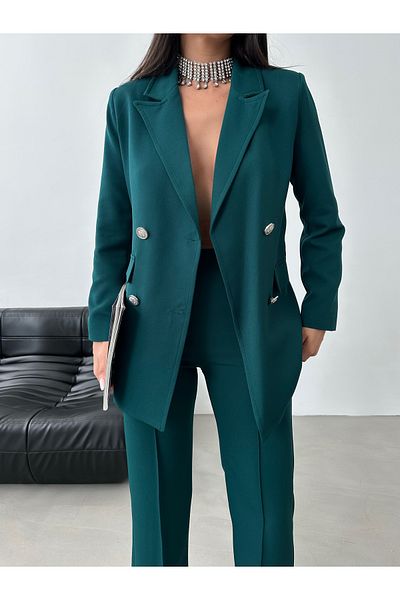Moda İkra Tie-Up Blazer Jacket Trousers Set